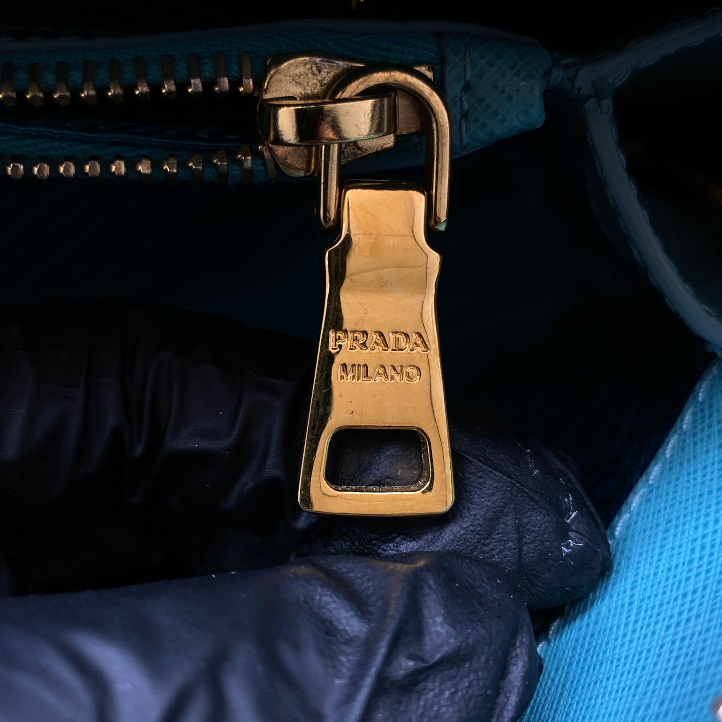 Prada Saffiano Tiffany Blue Promenade Handbag
