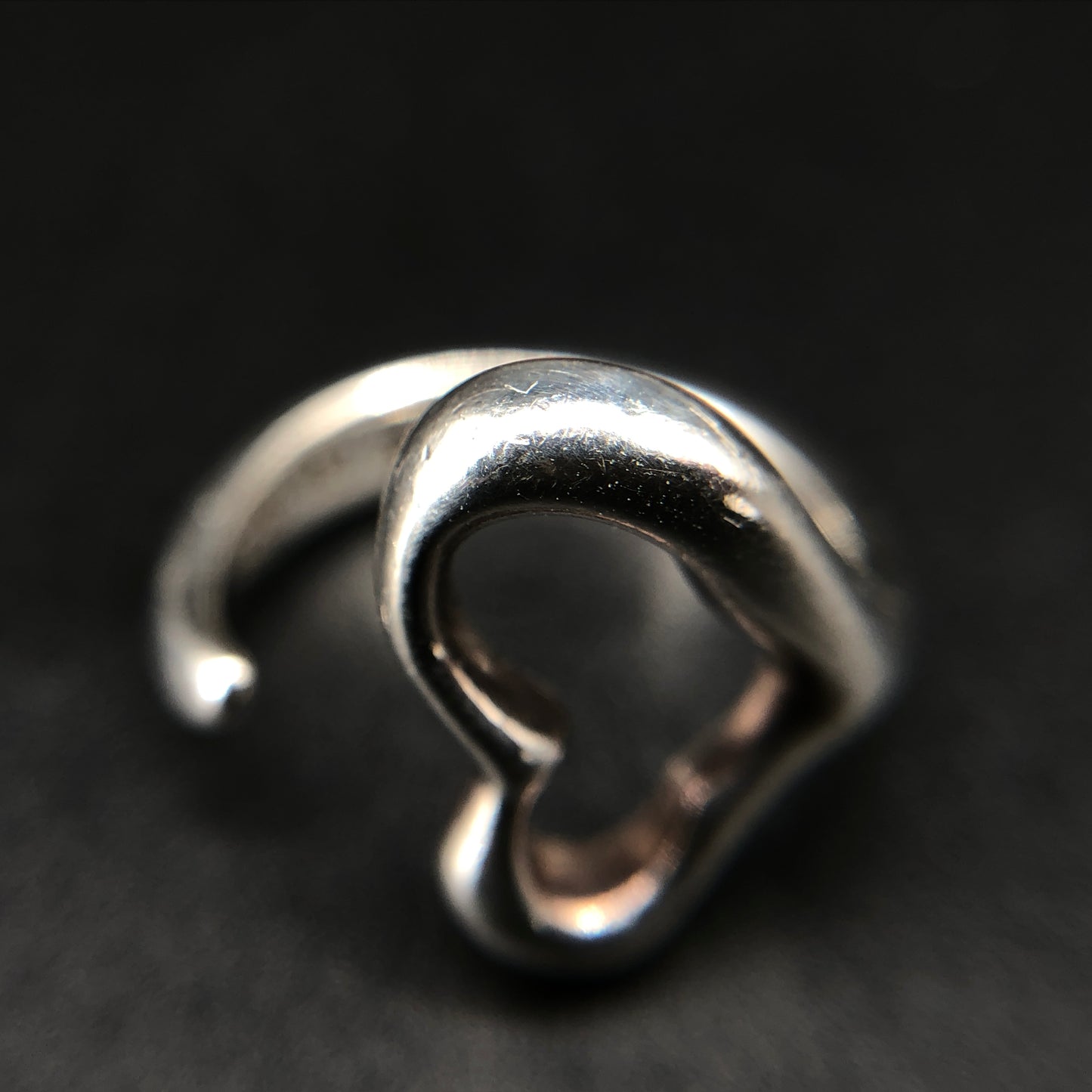 Tiffany & Co. Open Heart Ring 50mm 925 Sterling Silver
