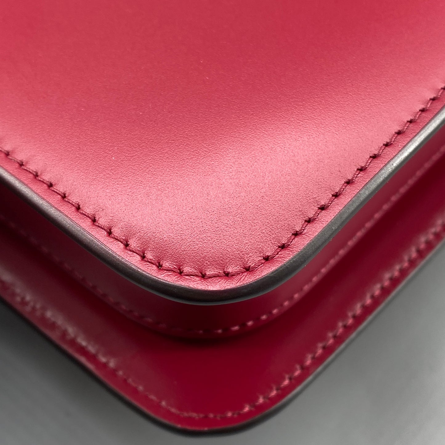 Cartier Red Smooth Leather Flap Crossbody Bag