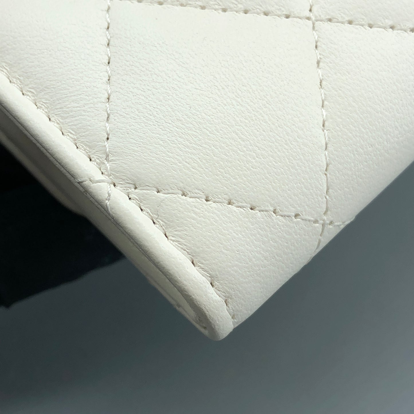 Chanel Mini Quilted Leather Chain Crossbody Bag cream