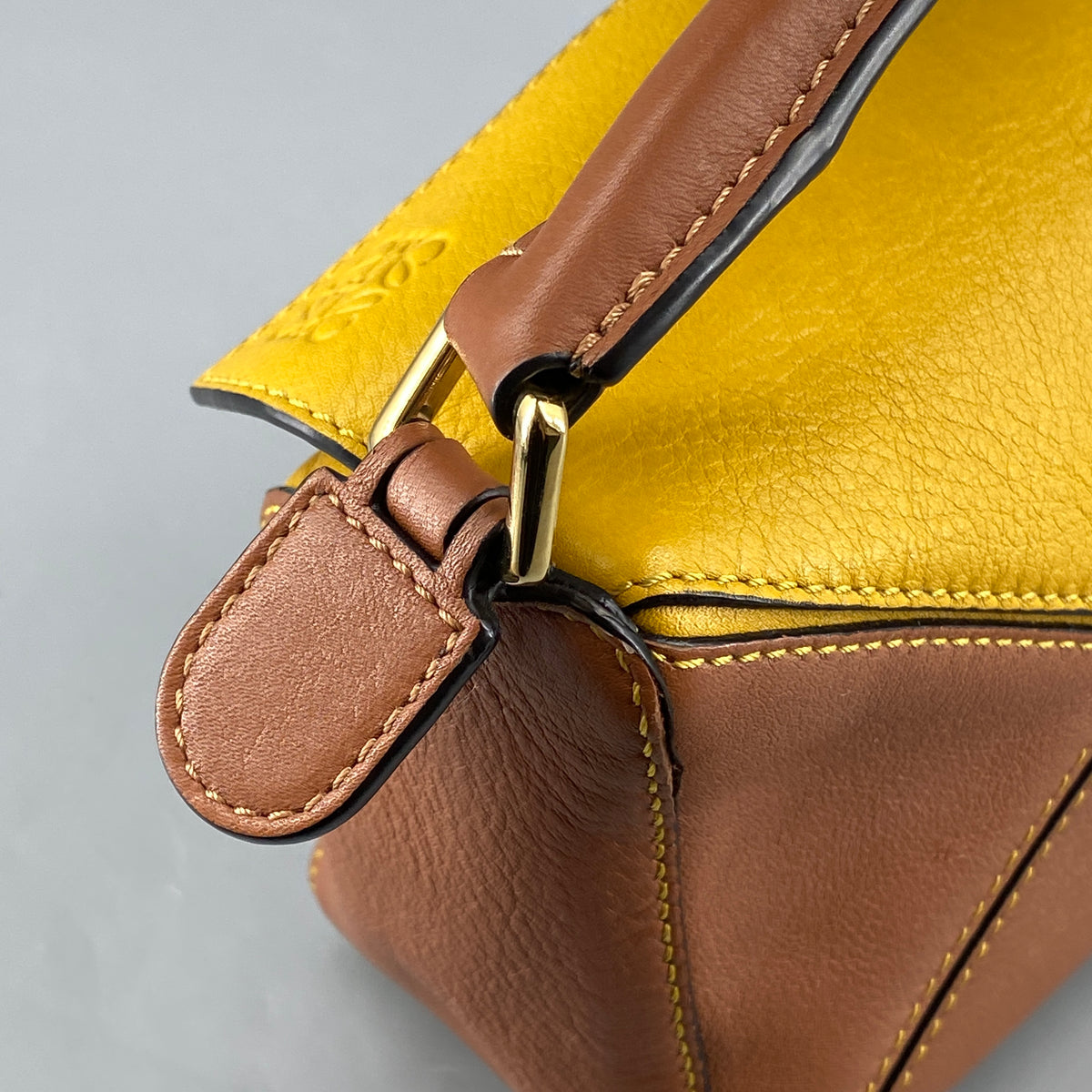 Loewe Calfskin Puzzle Mini Handle Bag Multi-Color