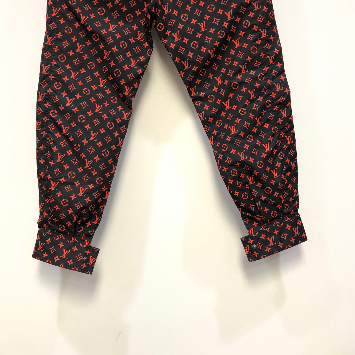 Louis Vuitton black & red LV monogram Jogger Pants size 38