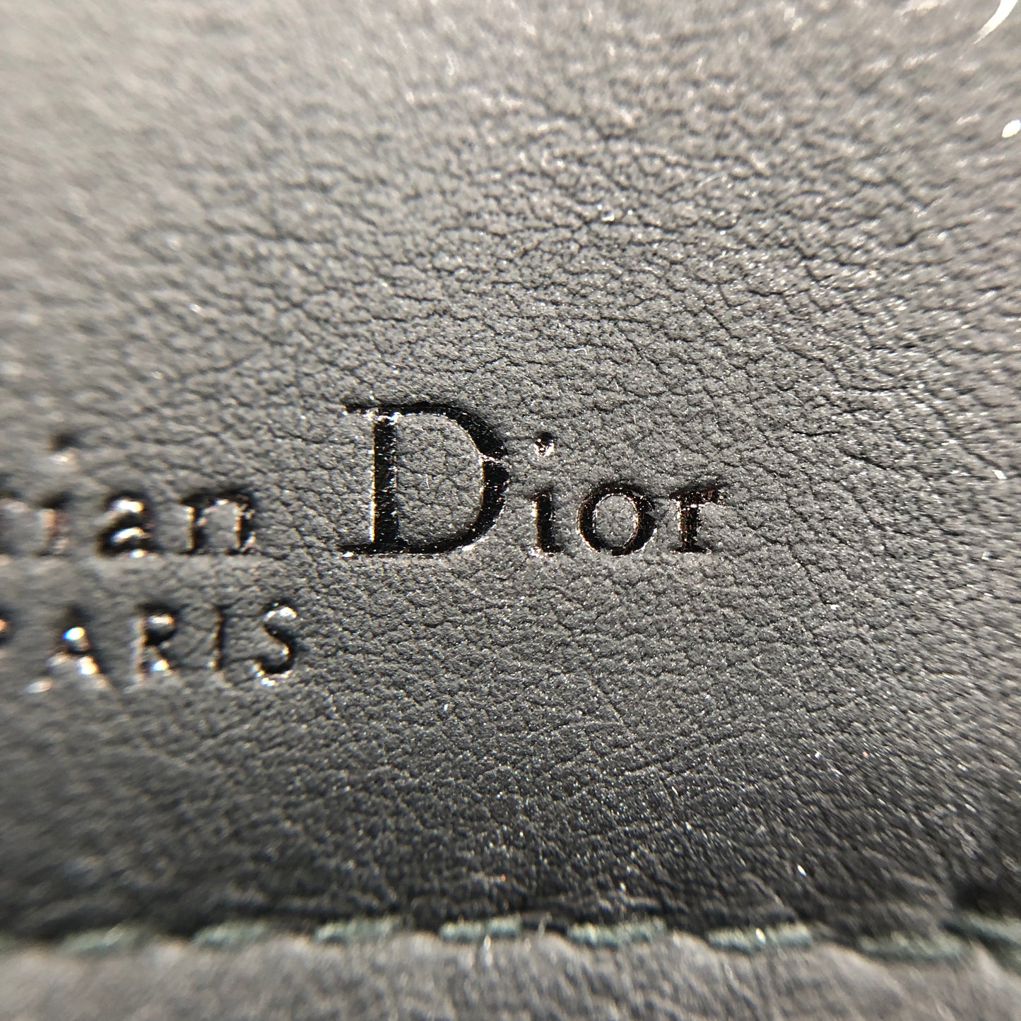 Christian Dior Black Leather Compact Wallet
