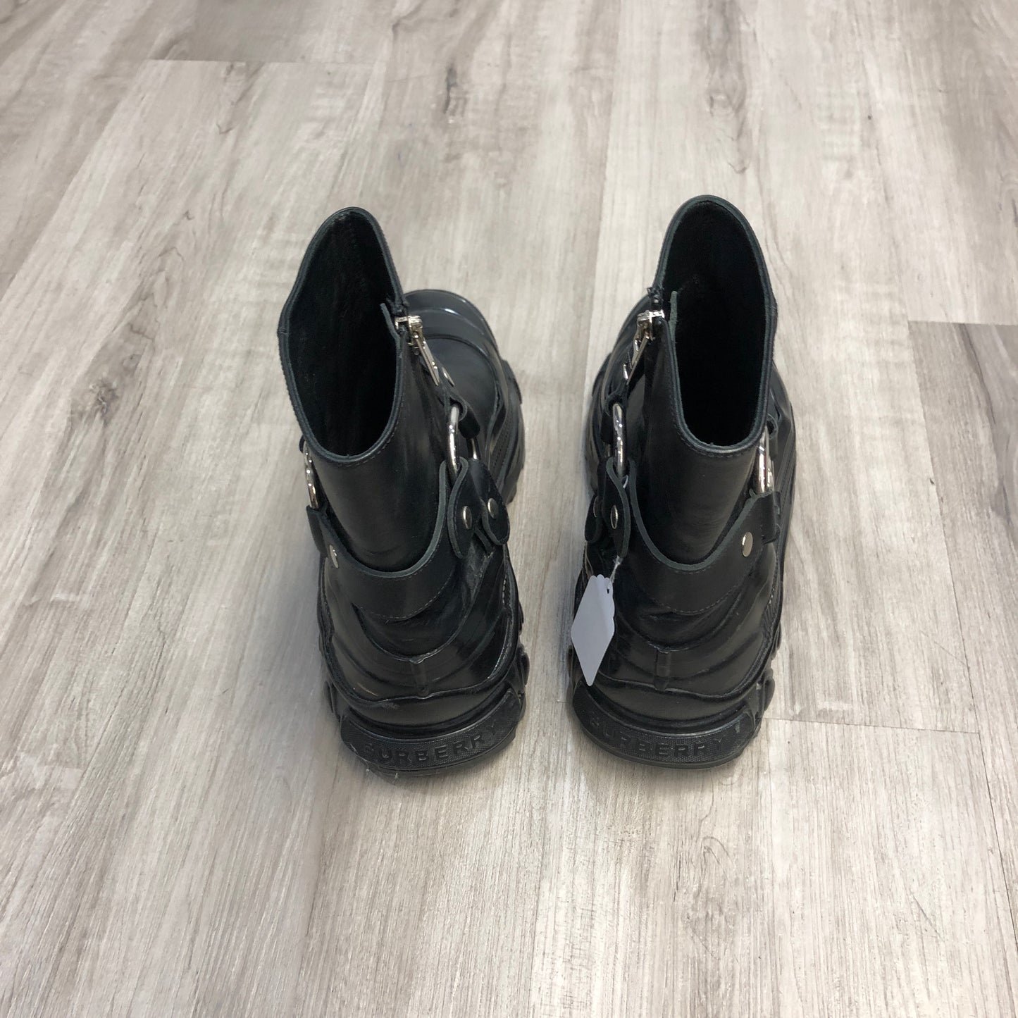 Burberry Women's Black Leather Ankle Boots Size 38