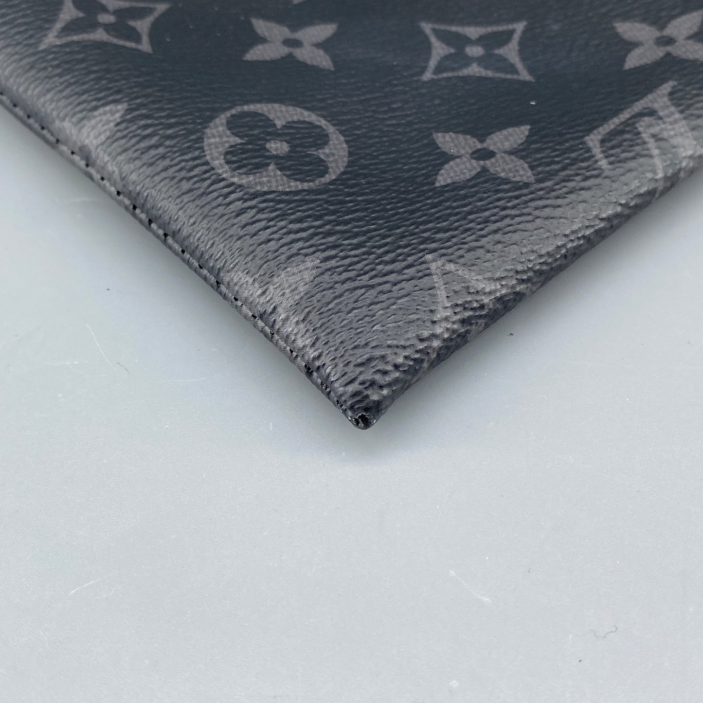 Louis Vuitton Black Monogram Eclipse Canvas Zip Pouch Clutch Bag