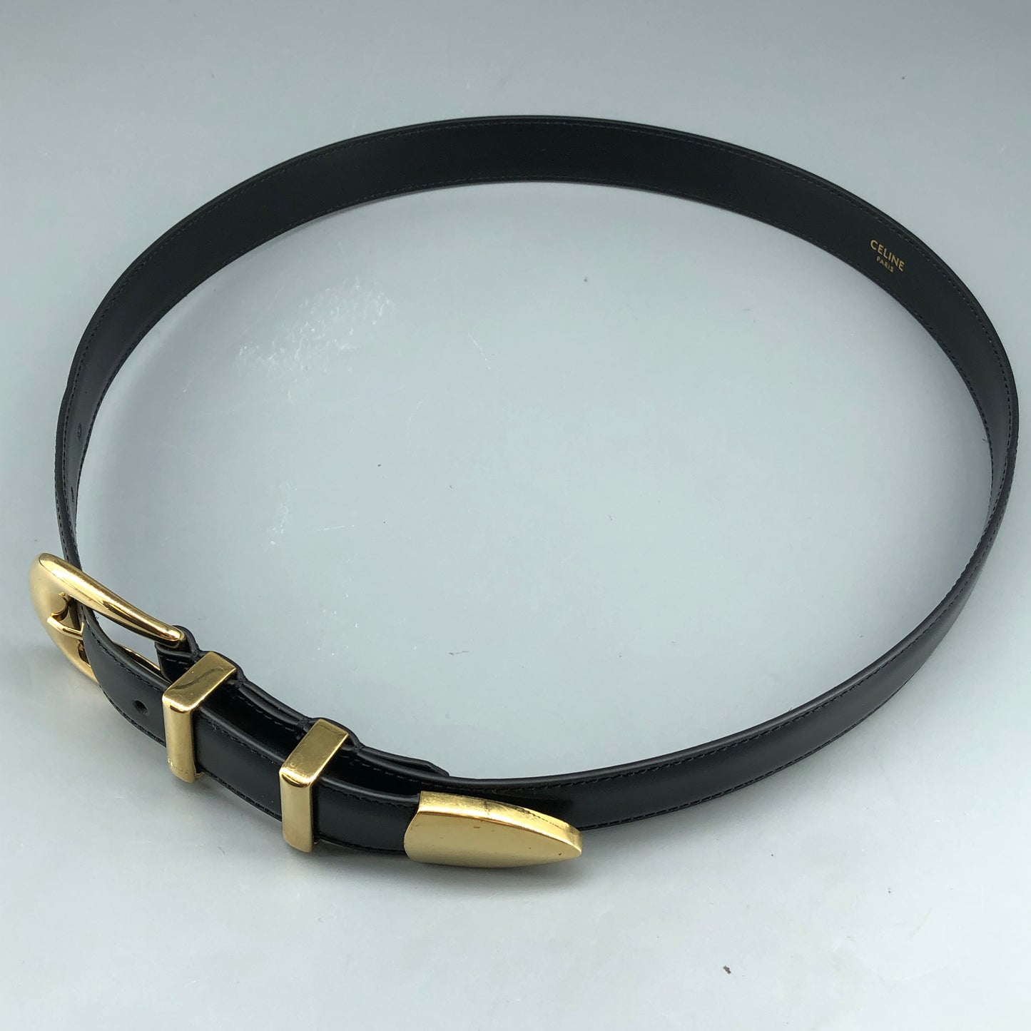 Celine Classic Leather Belt 80cm Black