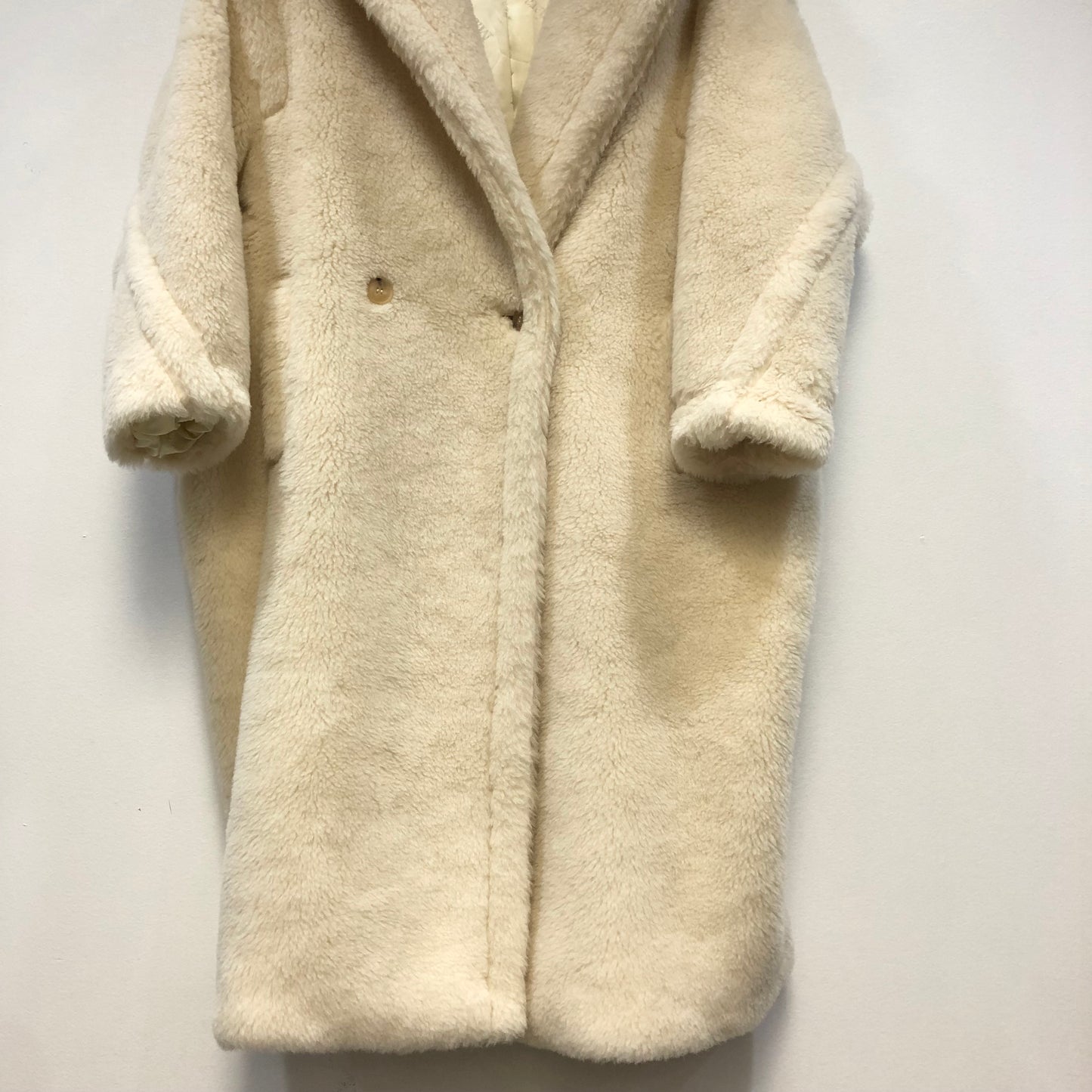 Max Mara Teddy Coat Size S Ivory