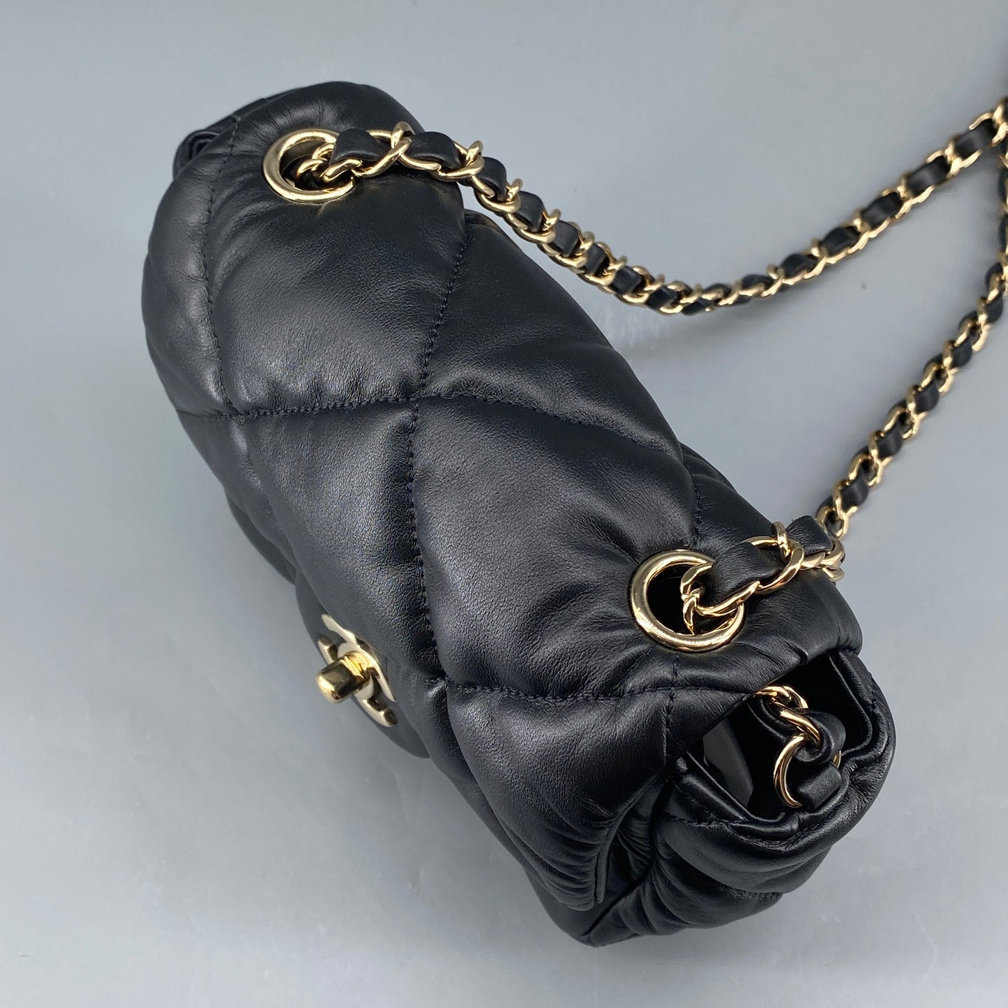Chanel Black Quilted Bubbly Flap Crossbody Bag