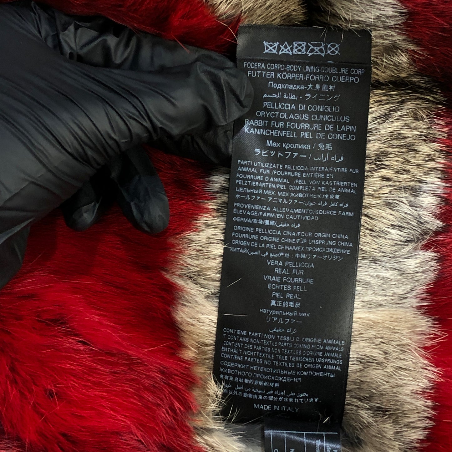 Mr & Mrs Black Fur Hood Short Parka Coat L