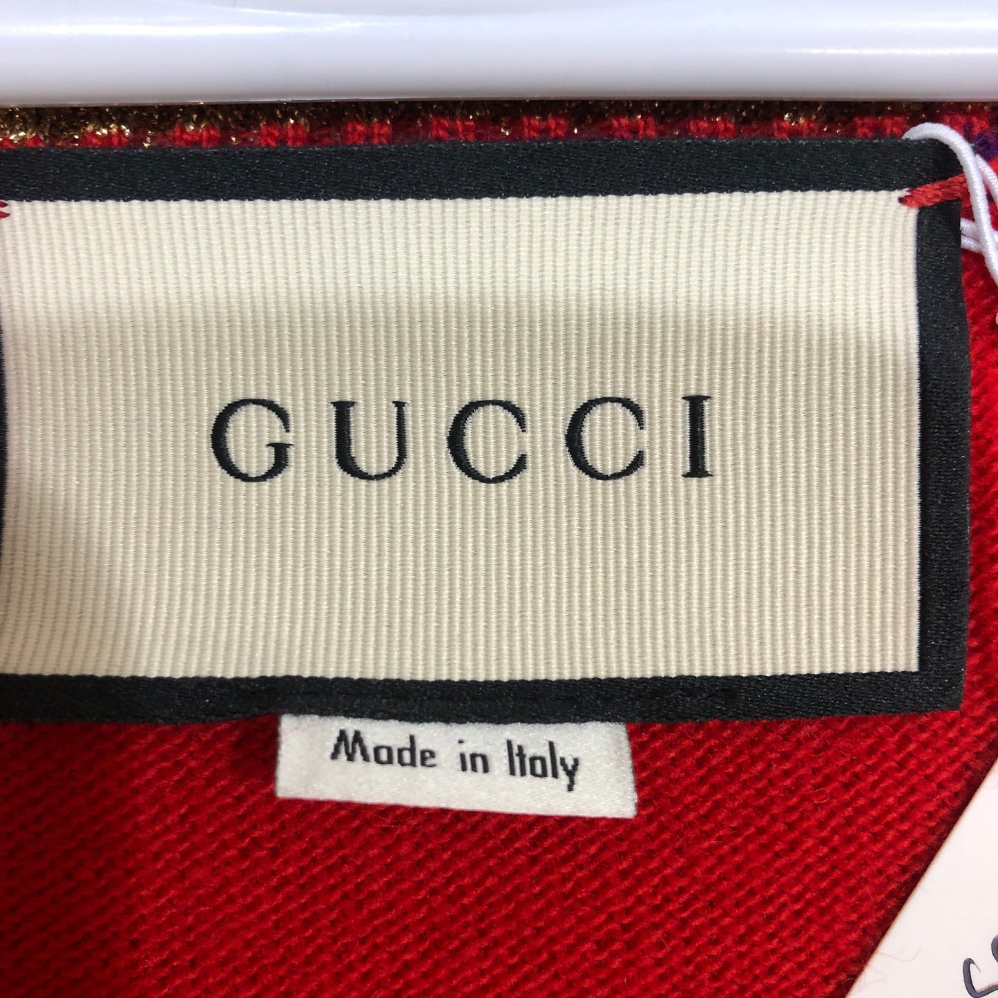 Gucci Color-Block Knit Cardigan Size XS Red/Purple/Yellow