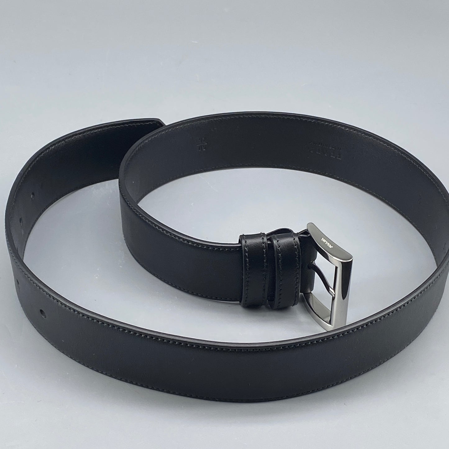 Prada Black Leather Belt 75cm