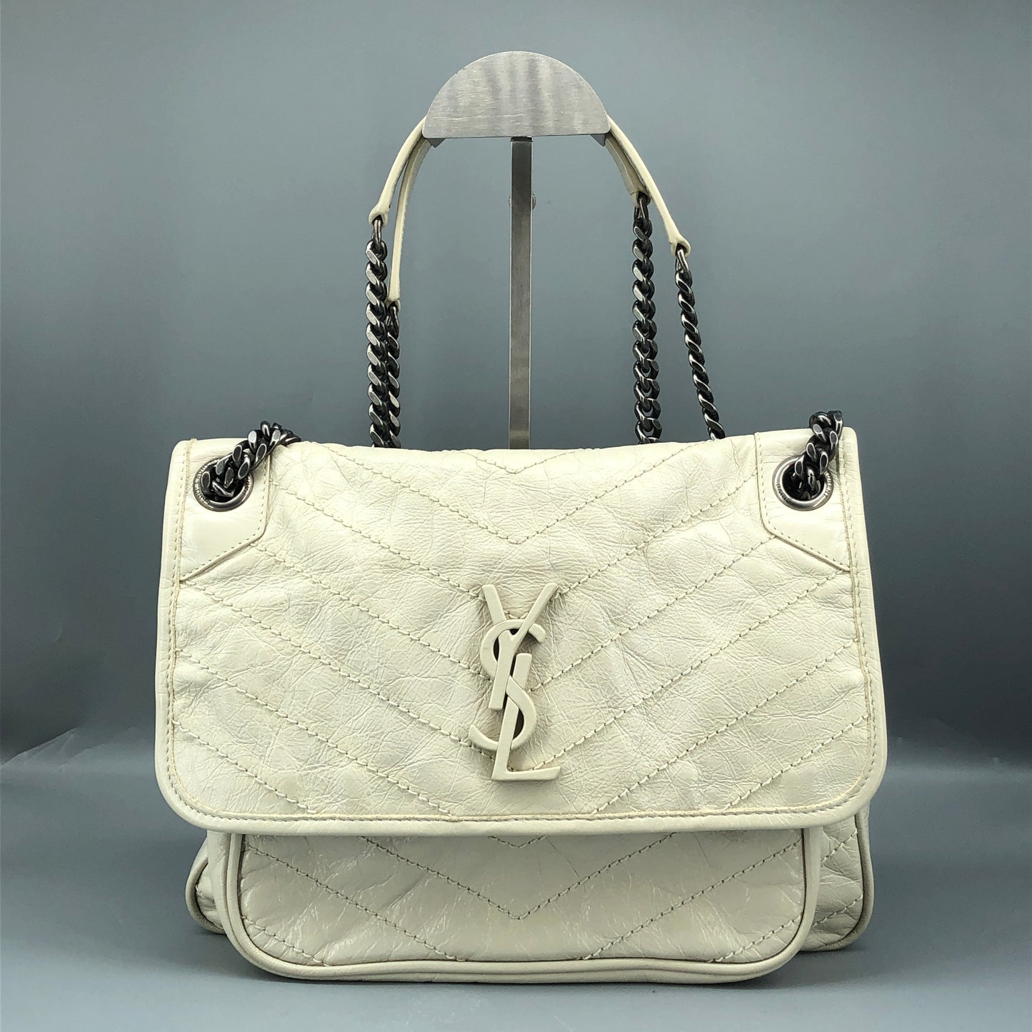 Saint Laurent Niki Medium Shoulder Bag Cream