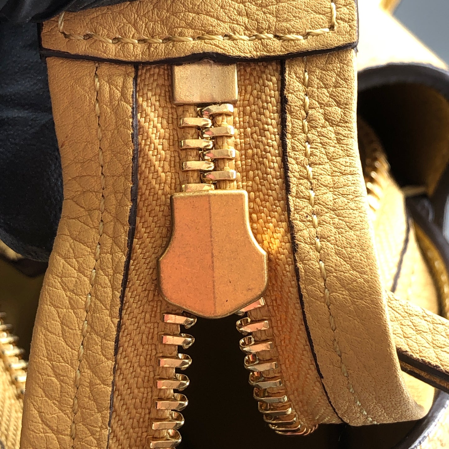 Celine Yellow Grained Calfskin Leather Medium Belt Bag
