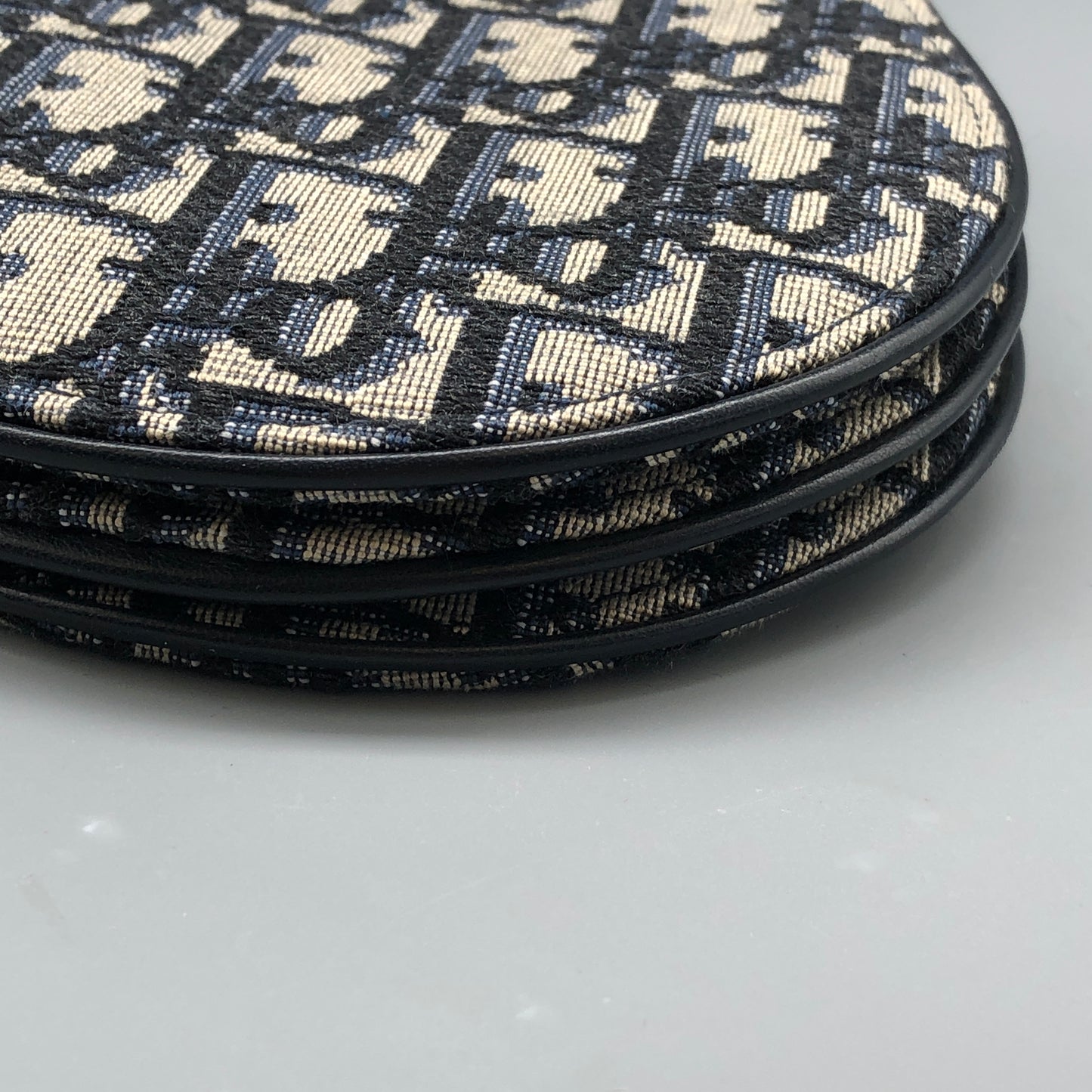 Christian Dior Mini Saddle Bag with Strap Oblique Canvas