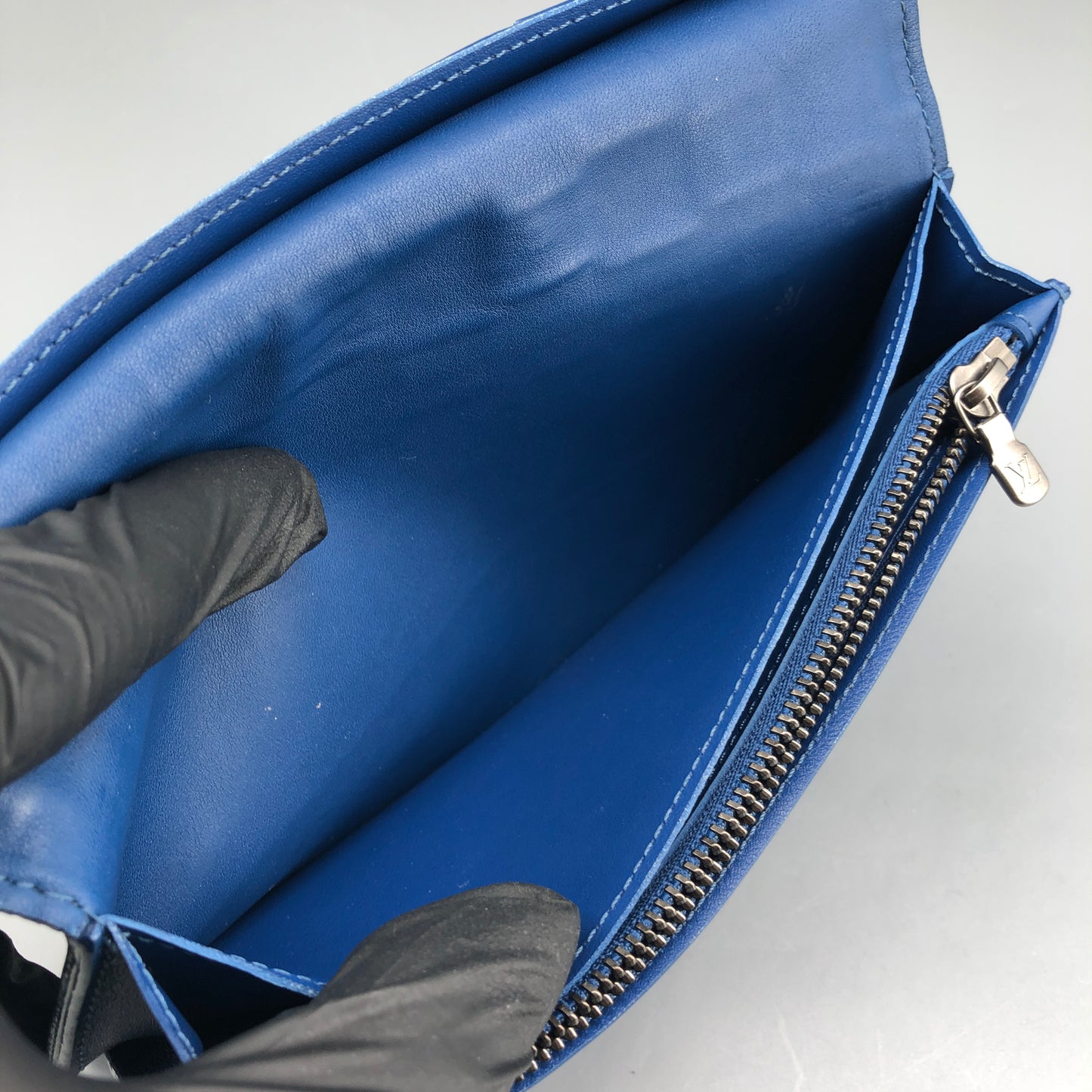 Louis Vuitton Blue Damier Infini Leather Long Wallet