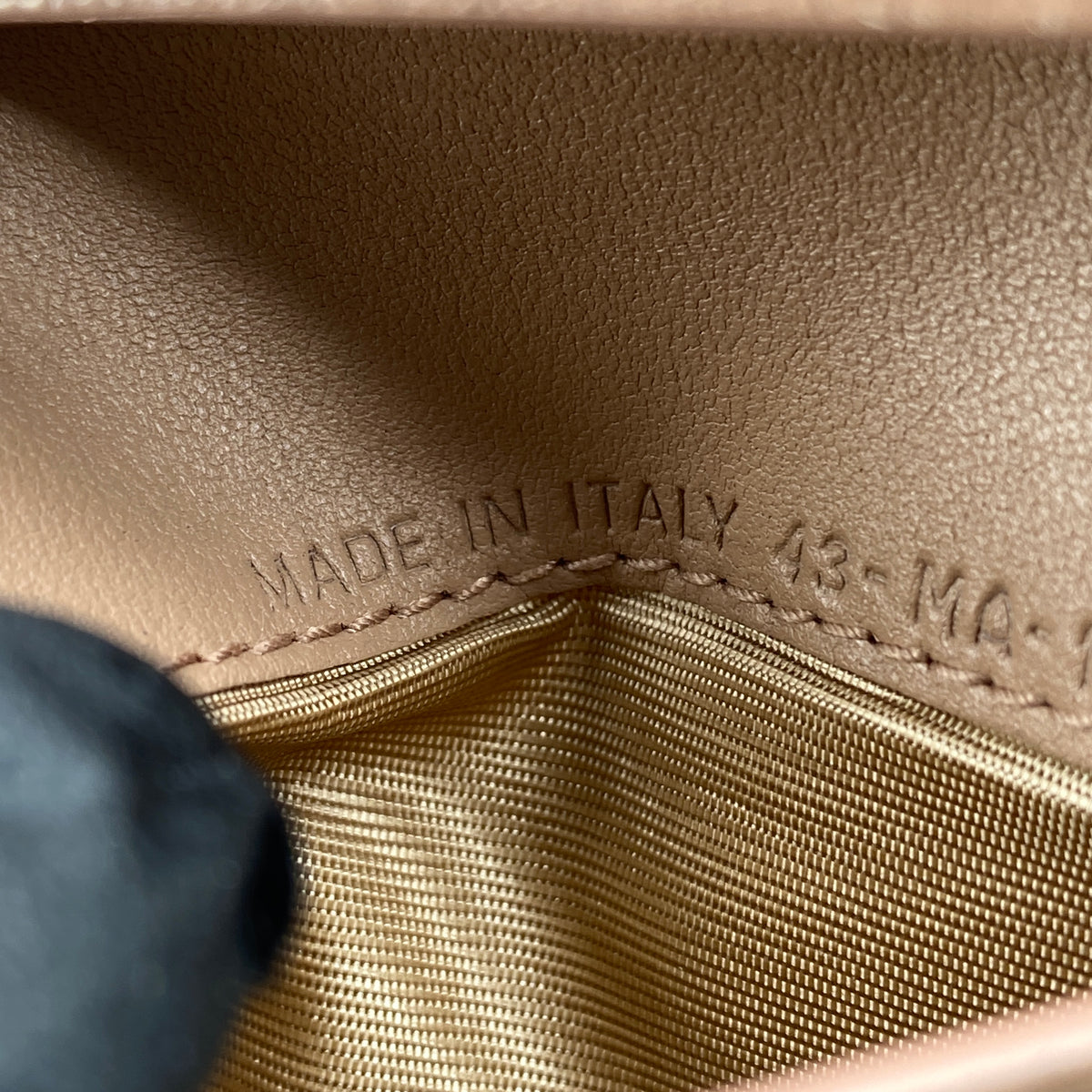 Christian Dior Short Wallet Nude Leather