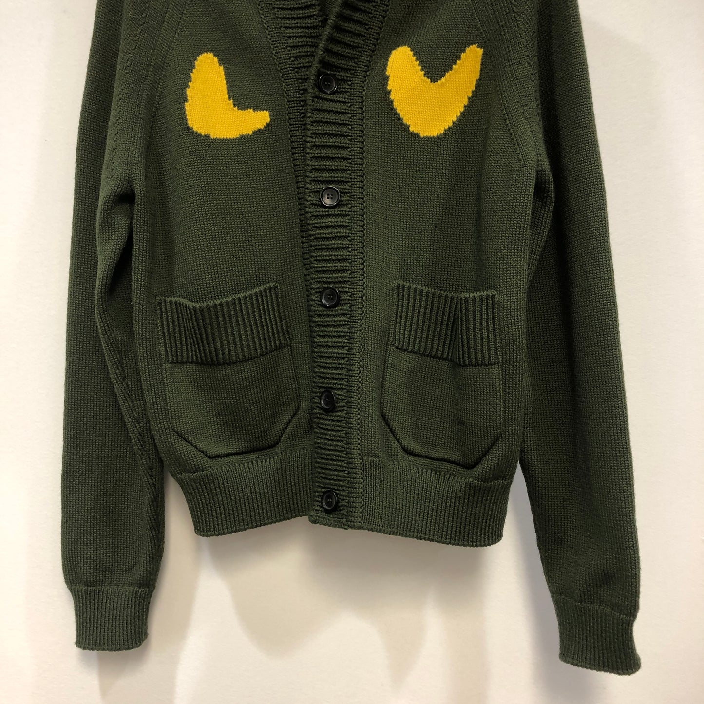 Louis Vuitton Dark Green Tiger Intarsia Cardigan Size XS