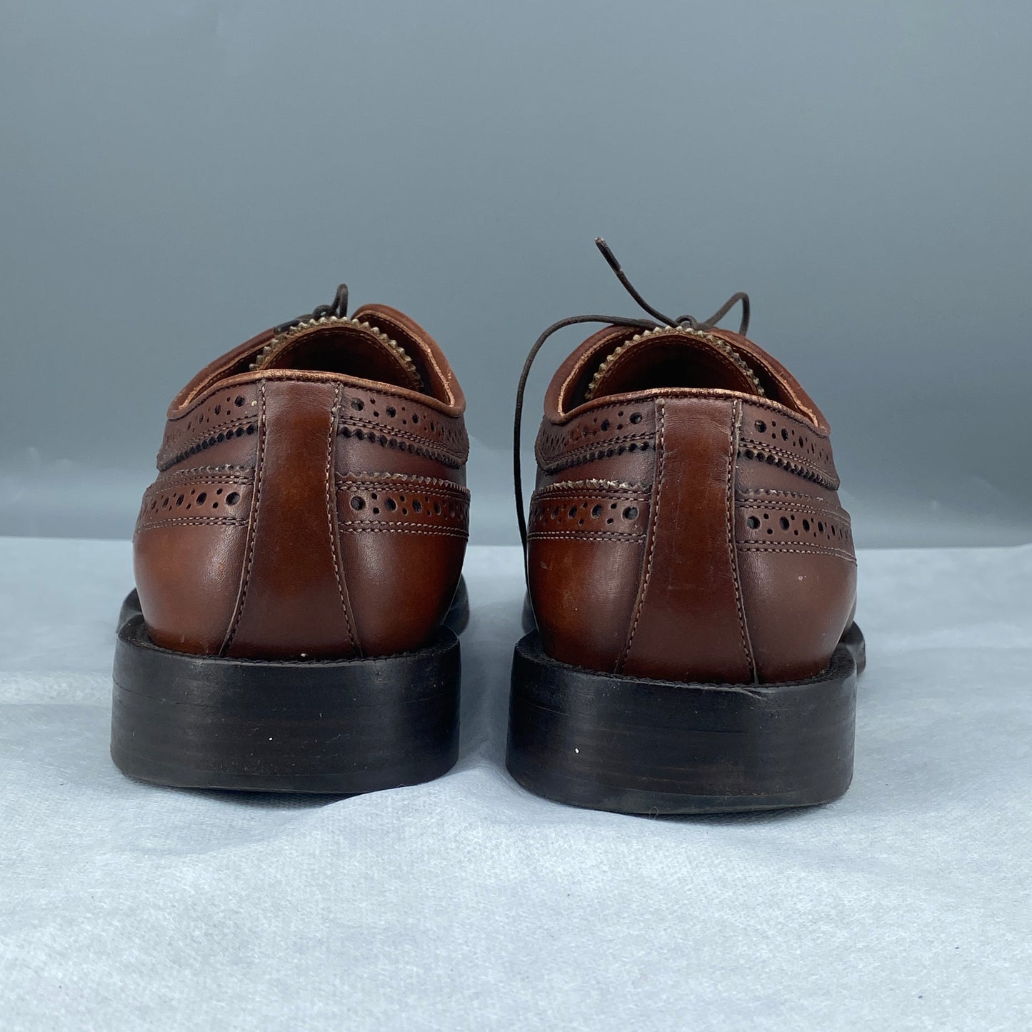 Burberry Men’s Brown Leather Brogue Lace‑Up Dress Shoes