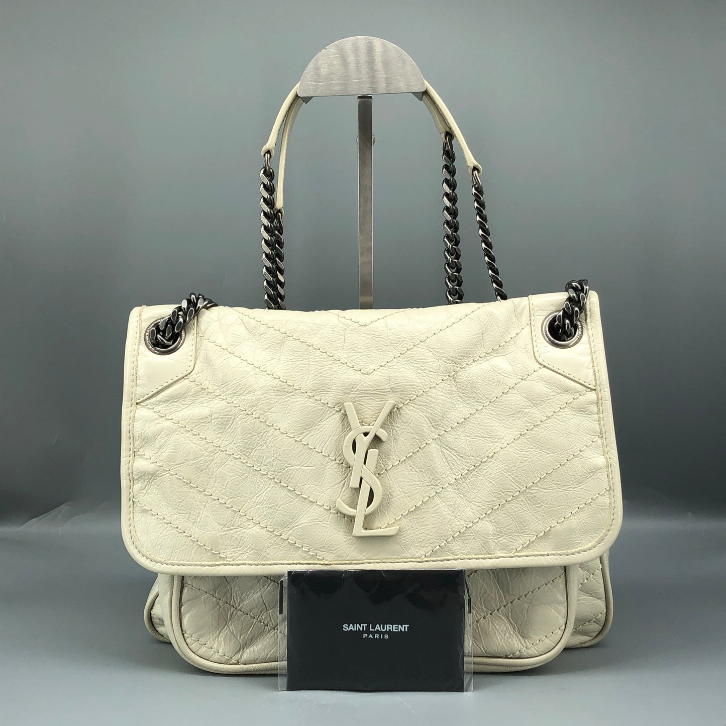 Saint Laurent Niki Medium Shoulder Bag Cream