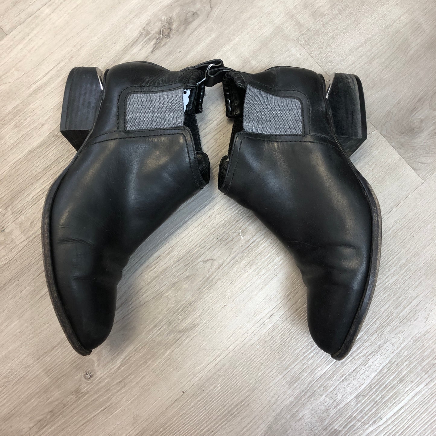 Alexander Wang Women's Black Leather Ankle Boots Size 36