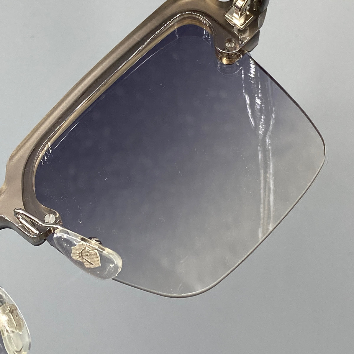 Front Rimless Square Sunglasses Grey