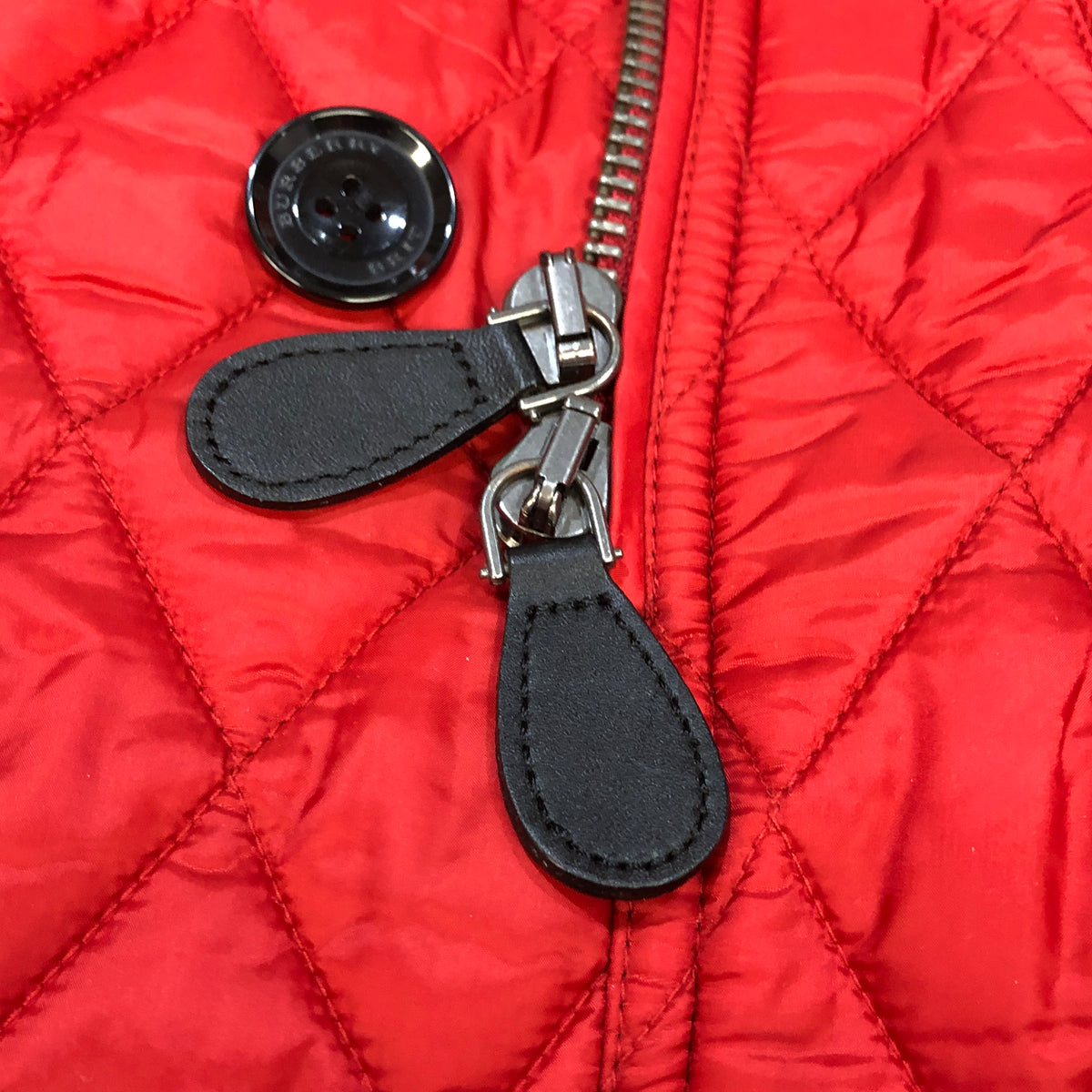 Burberry Red Quilted Trench Coat Size XS