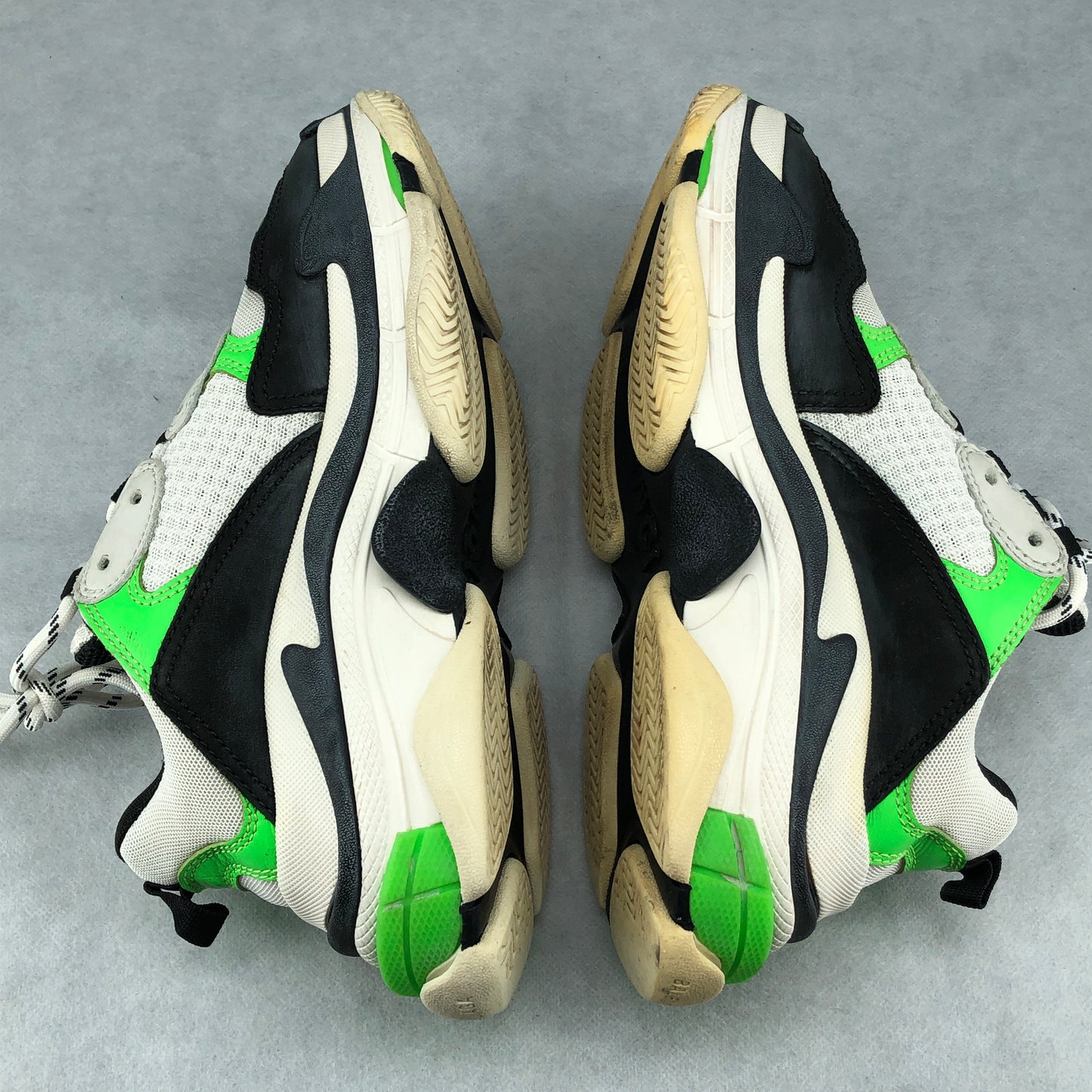 Balenciaga Women's Triple S Sneakers Grey Black Green Size 37