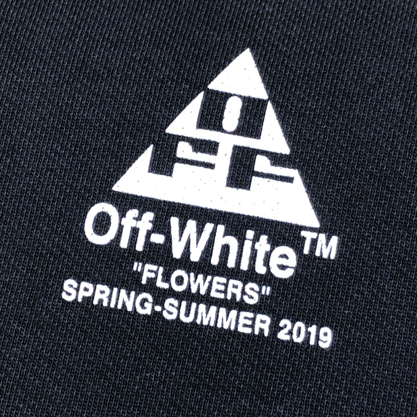 Off-White Black Floral Arrow Print Long Sleeve Top Size M