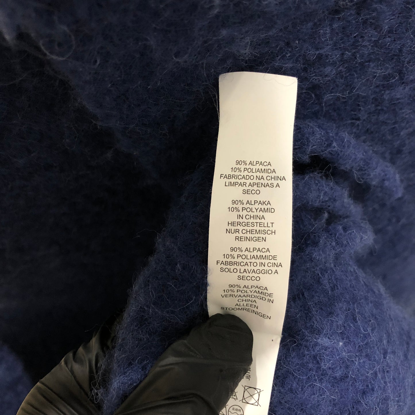 Coach Indigo Wool Fringe Long Scarf 66*12inches