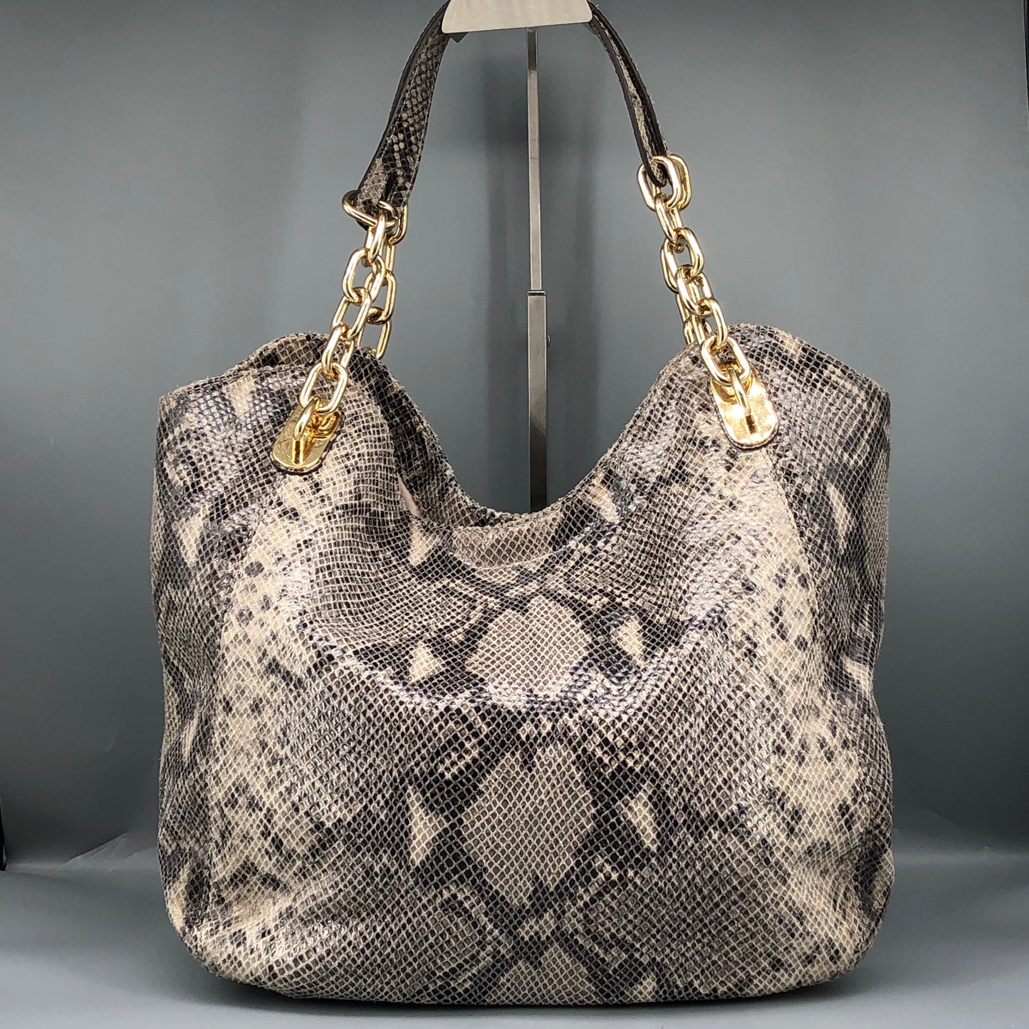 Michael Kors Snake Print Large Hobo Bag