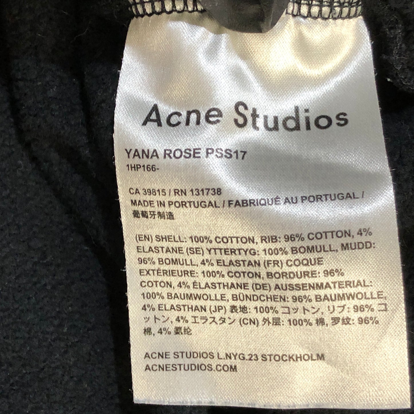 Acne Studios Black Floral Print Crew Neck Sweatshirt XS