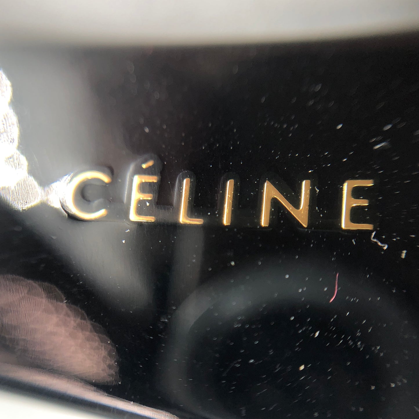Celine Two-Tone Square Cat Eye Sunglasses 150mm Black Tortoise