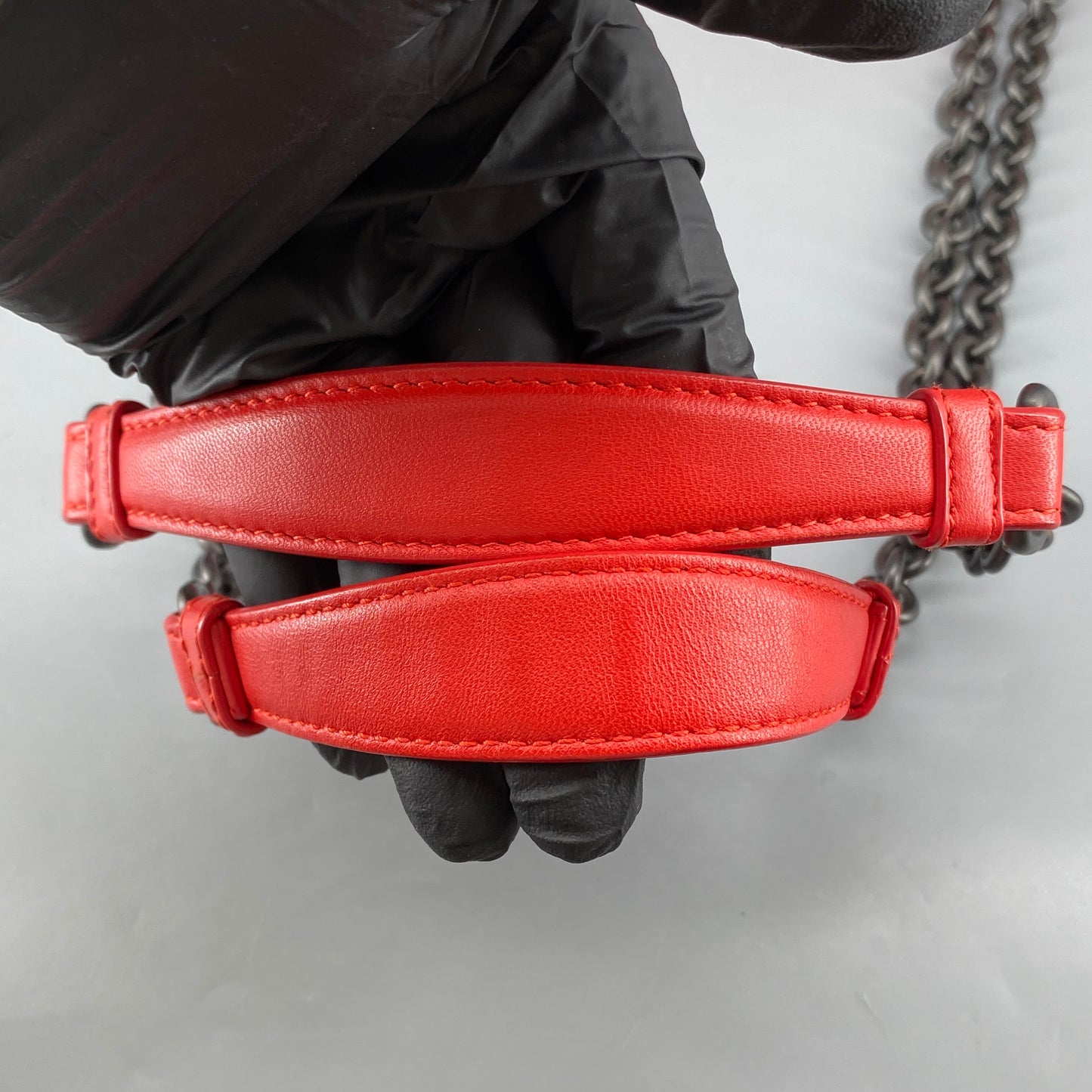 Bottega Veneta Olimpia Medium Red Intrecciato Leather Bag