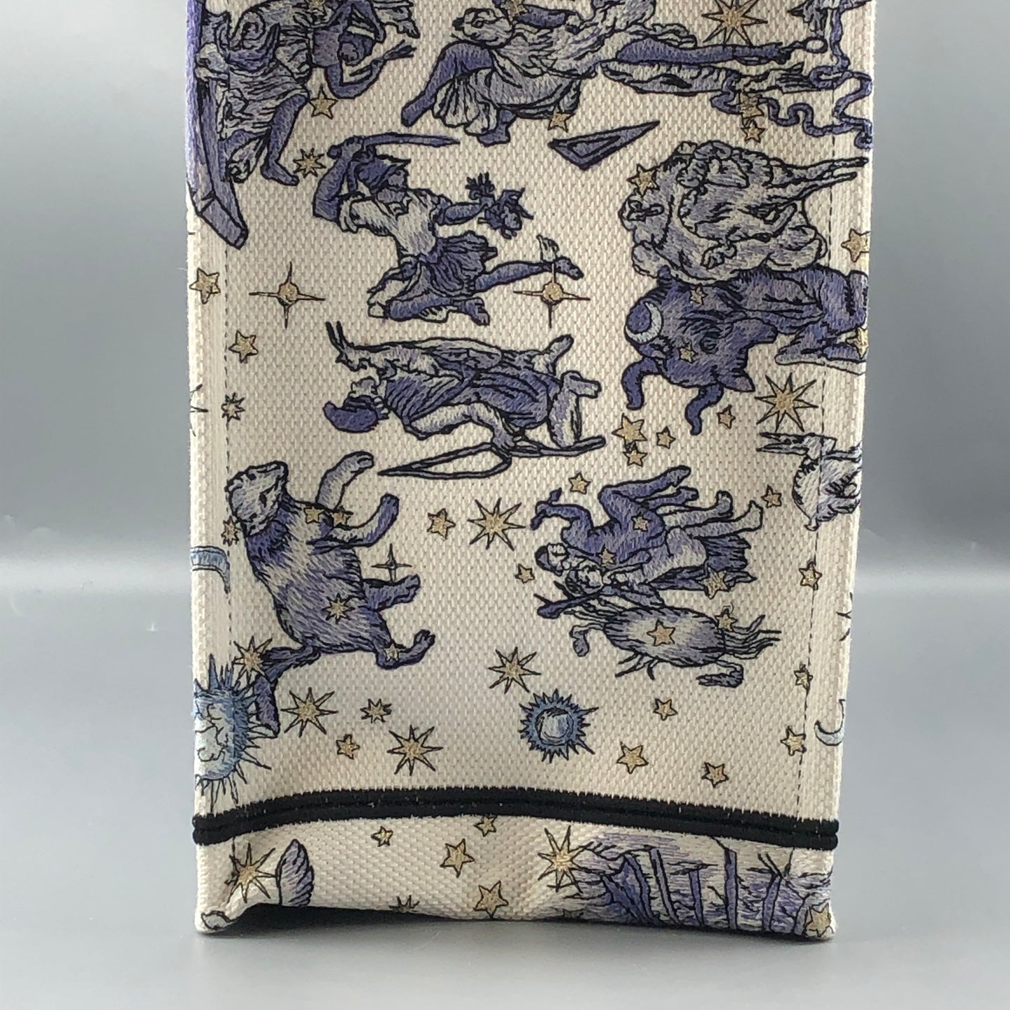 Christian Dior Violet/White Tarot Print Book Tote Bag