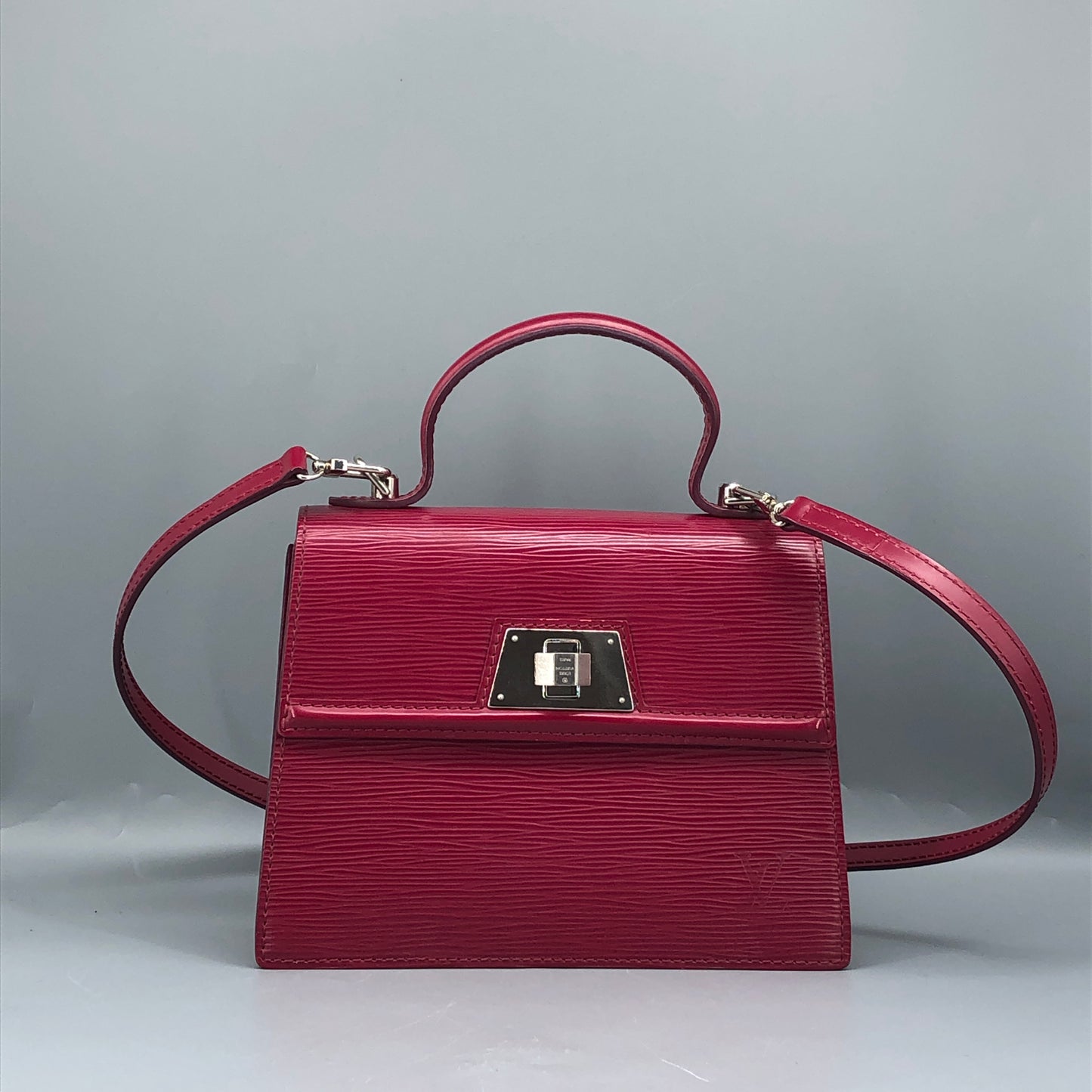Louis Vuitton Red Epi Sevigne Top Handle Bag