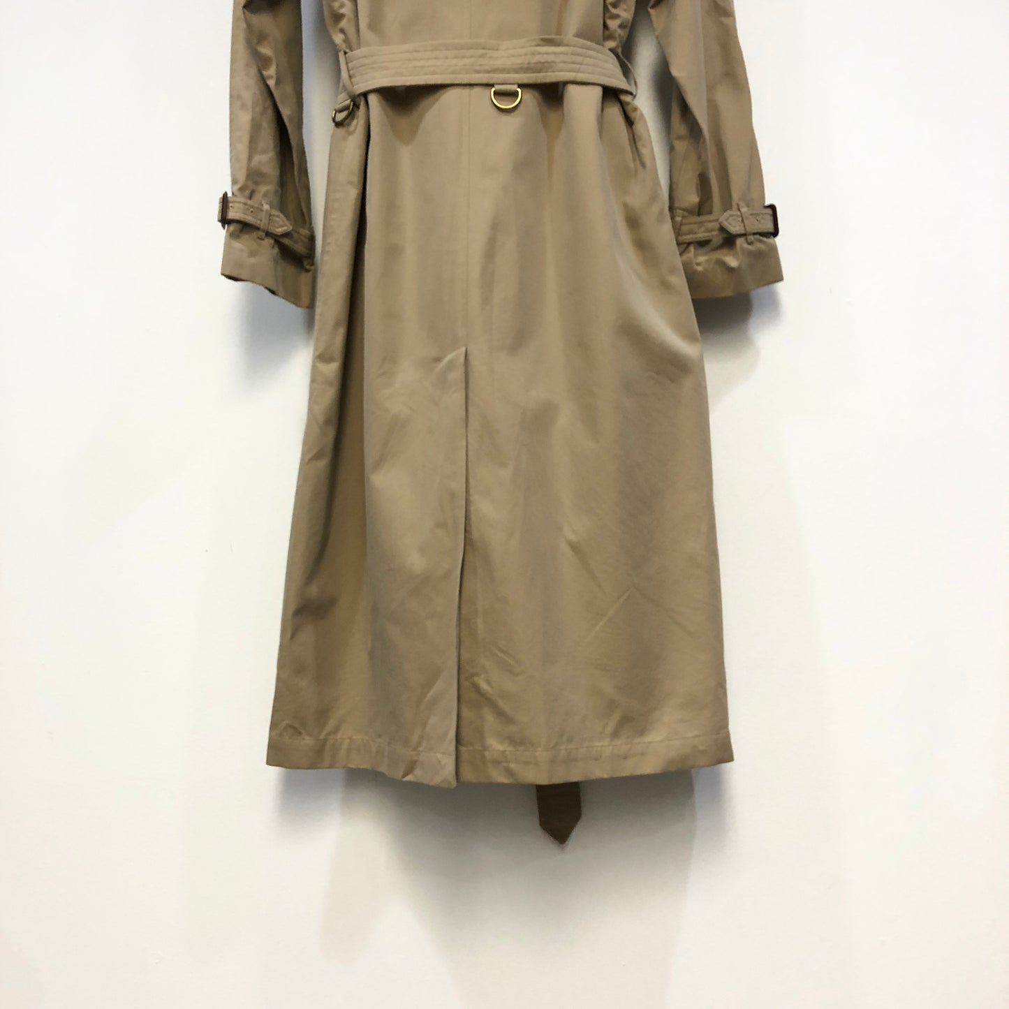 Burberry Camel Double Breasted Long Trench Coat US6