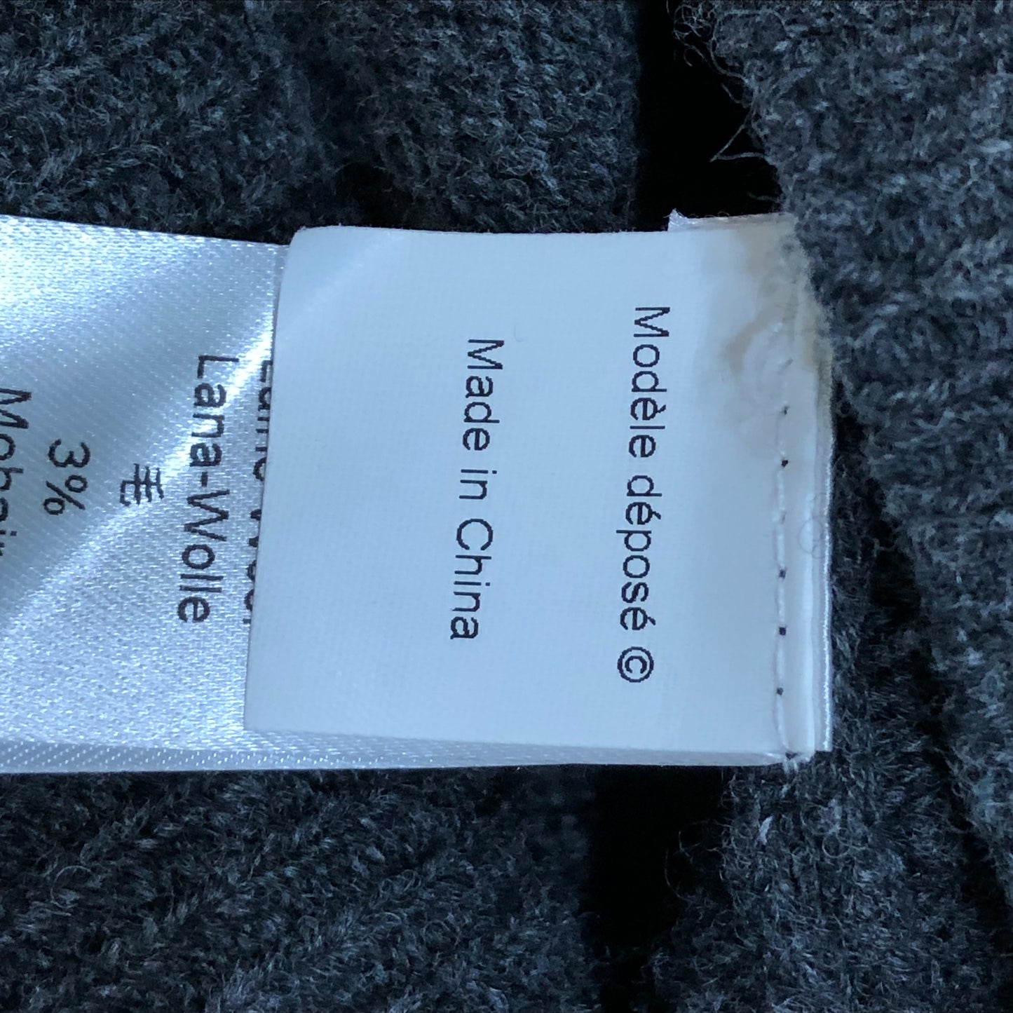 Kenzo Heather Grey Crew Neck Long Sleeve Knit Top Size M
