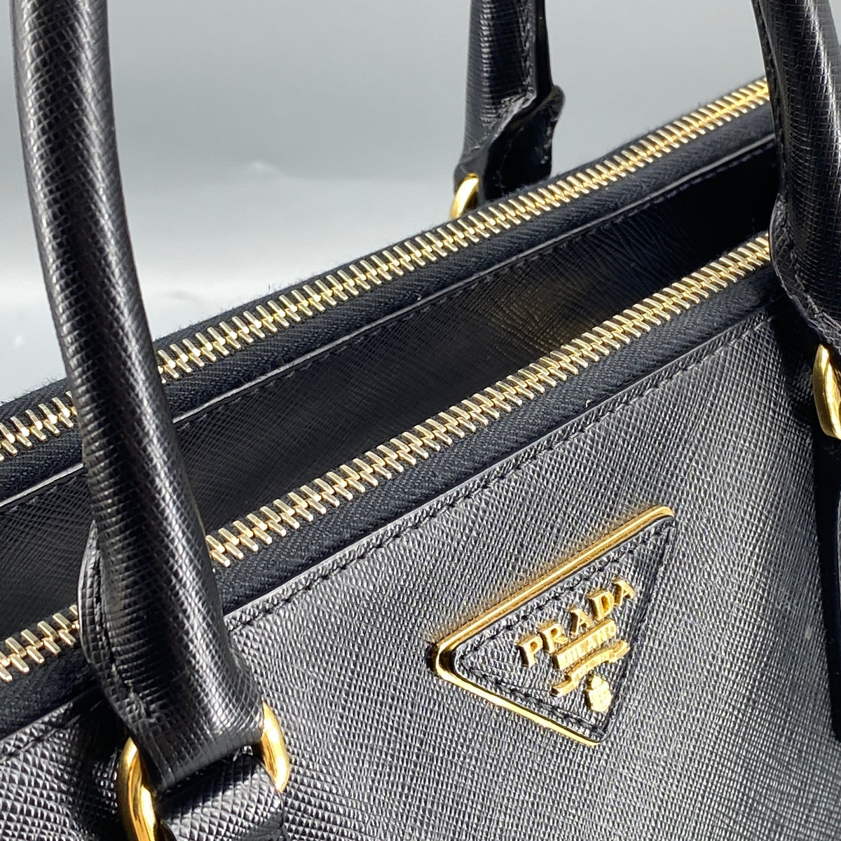 Prada Galleria Large  Bag Black Saffiano Leather