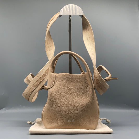 Loro Piana Beige Leather Bucket Bag