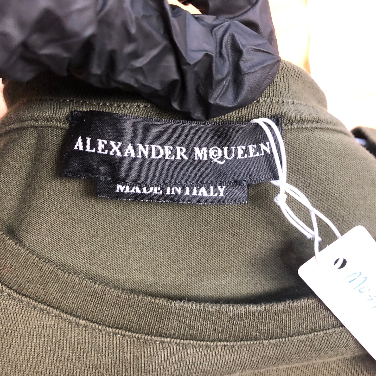 Alexander McQueen Dark Green Skull Embroidered T-Shirt Size M