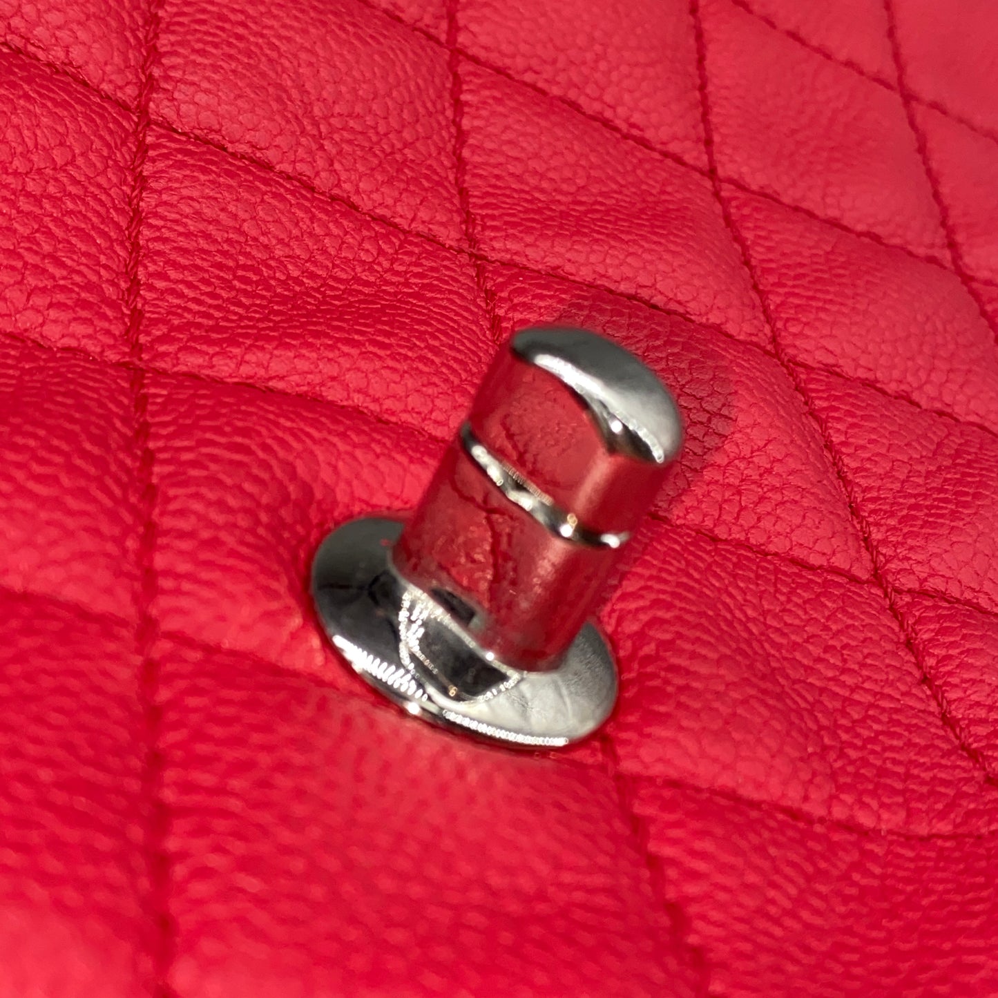 Chanel Classic Soft Red Quilted Leather Flap Shoulder Bag