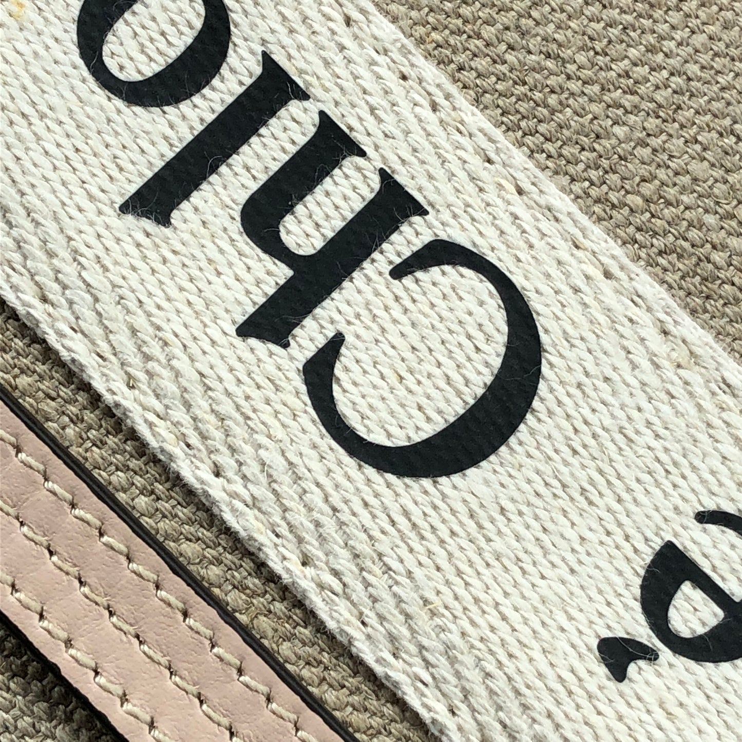 Chloe Woody Small Tote Bag Beige