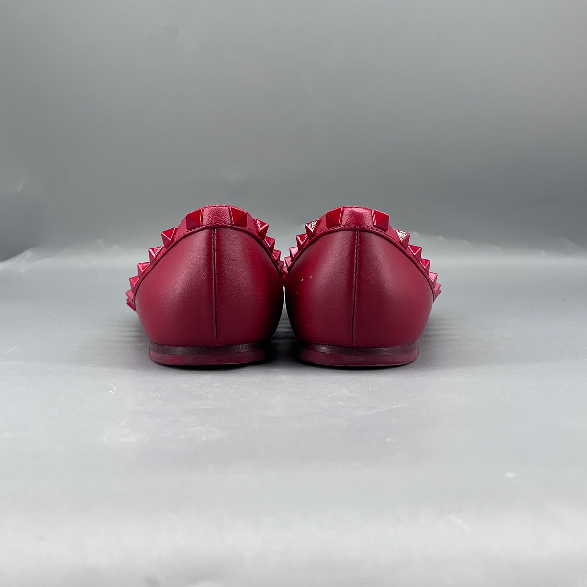 Valentino Red Leather Rockstud Pointed Toe Pumps size 37