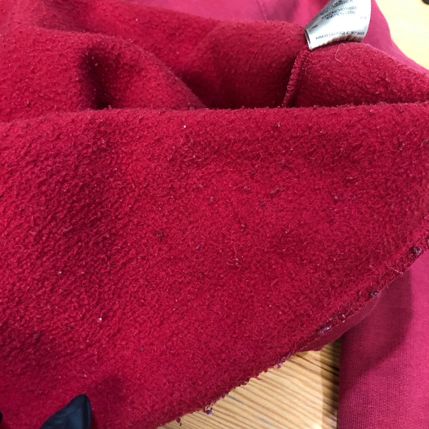 Burberry Burgundy Logo Print Hoodie Size S
