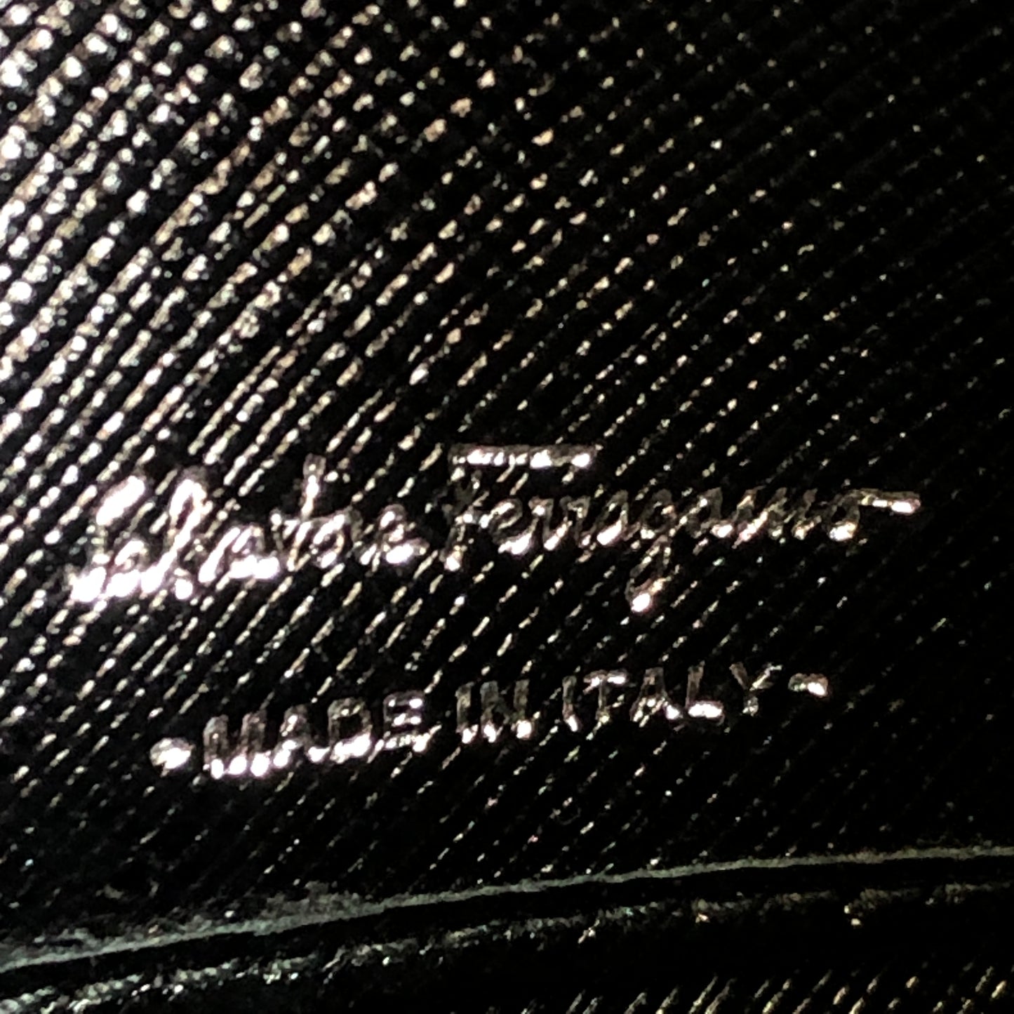 Salvatore Ferragamo Black Gancini Zip-Around Long Wallet