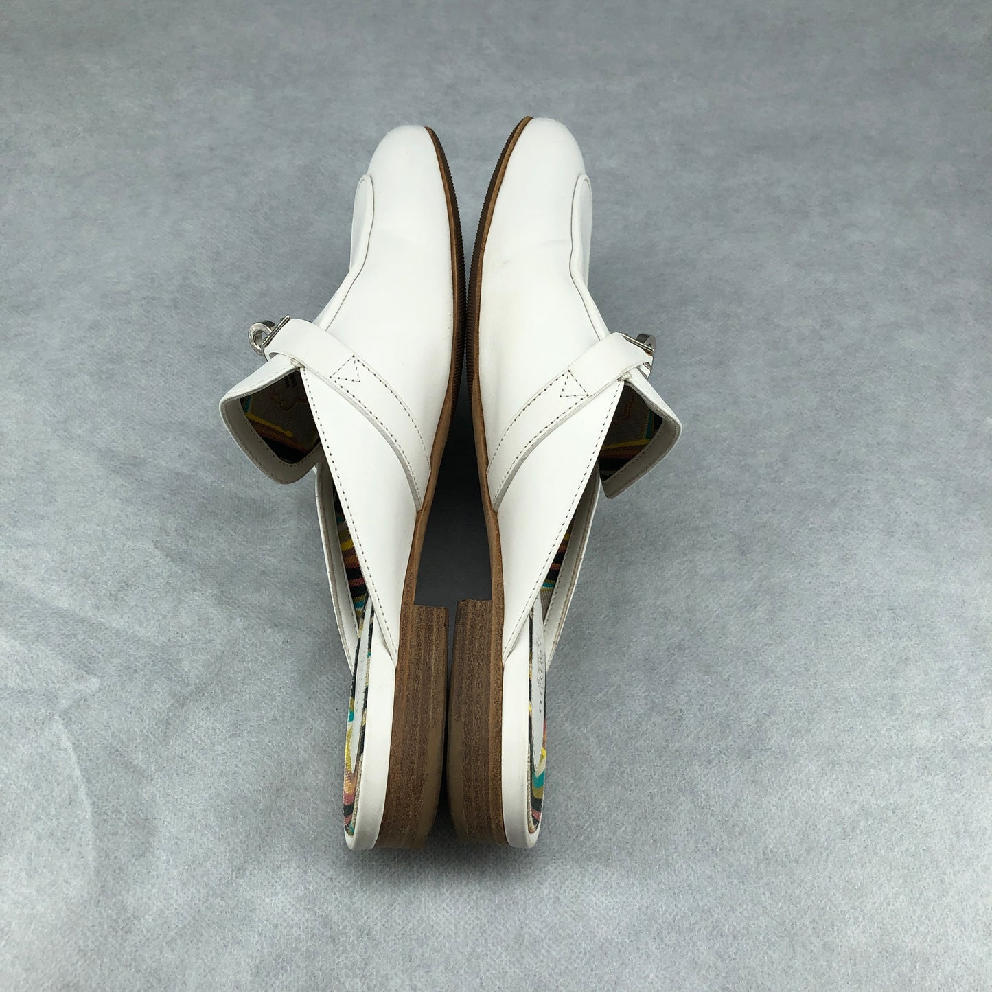 Hermes Oz Mules Size 35.5 White
