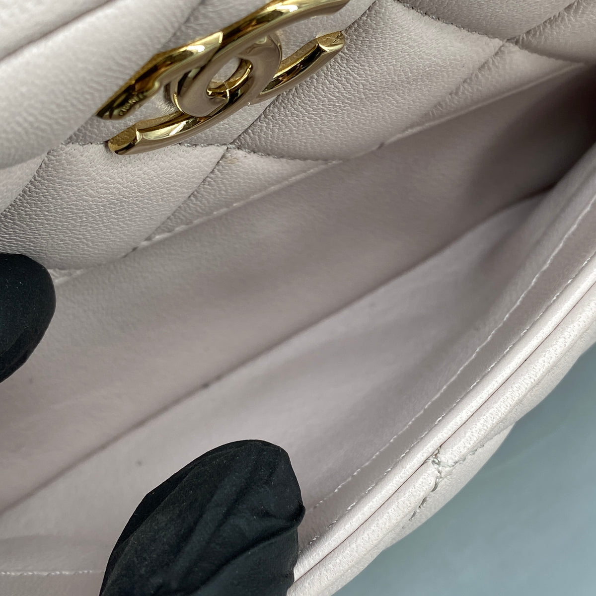 Chanel Lambskin Quilted Trendy CC Bowling Mini Bag blush pink