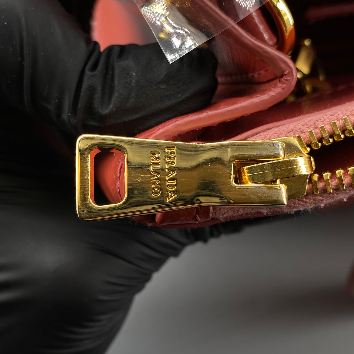 Prada Saffiano Vernice Small Galleria Double Zip Tote Arancio