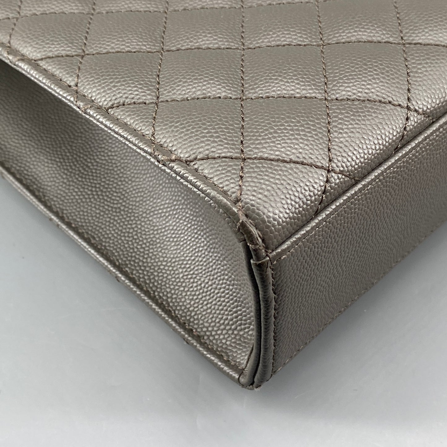 Saint Laurent Envelope Mix Matelassé Grey Chain Shoulder Bag