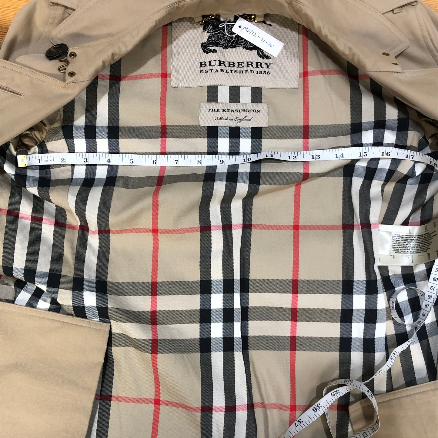 Burberry Tan Double Breasted Mid-Length Trench Coat Size 4
